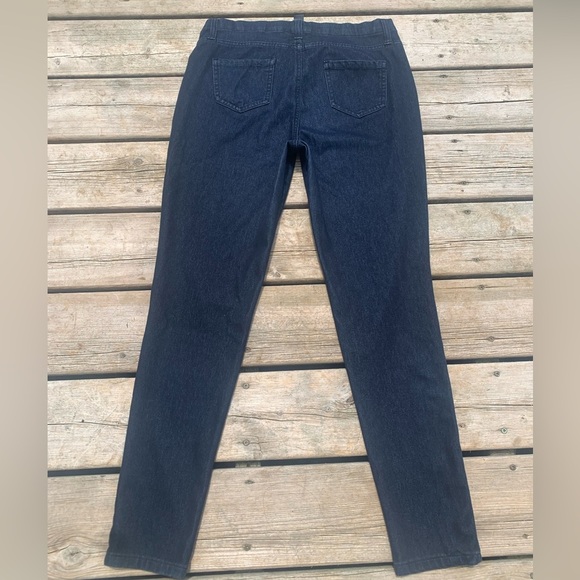💙 George Dark Wash Denim Look Leggings - Size L/G - Picture 2 of 6